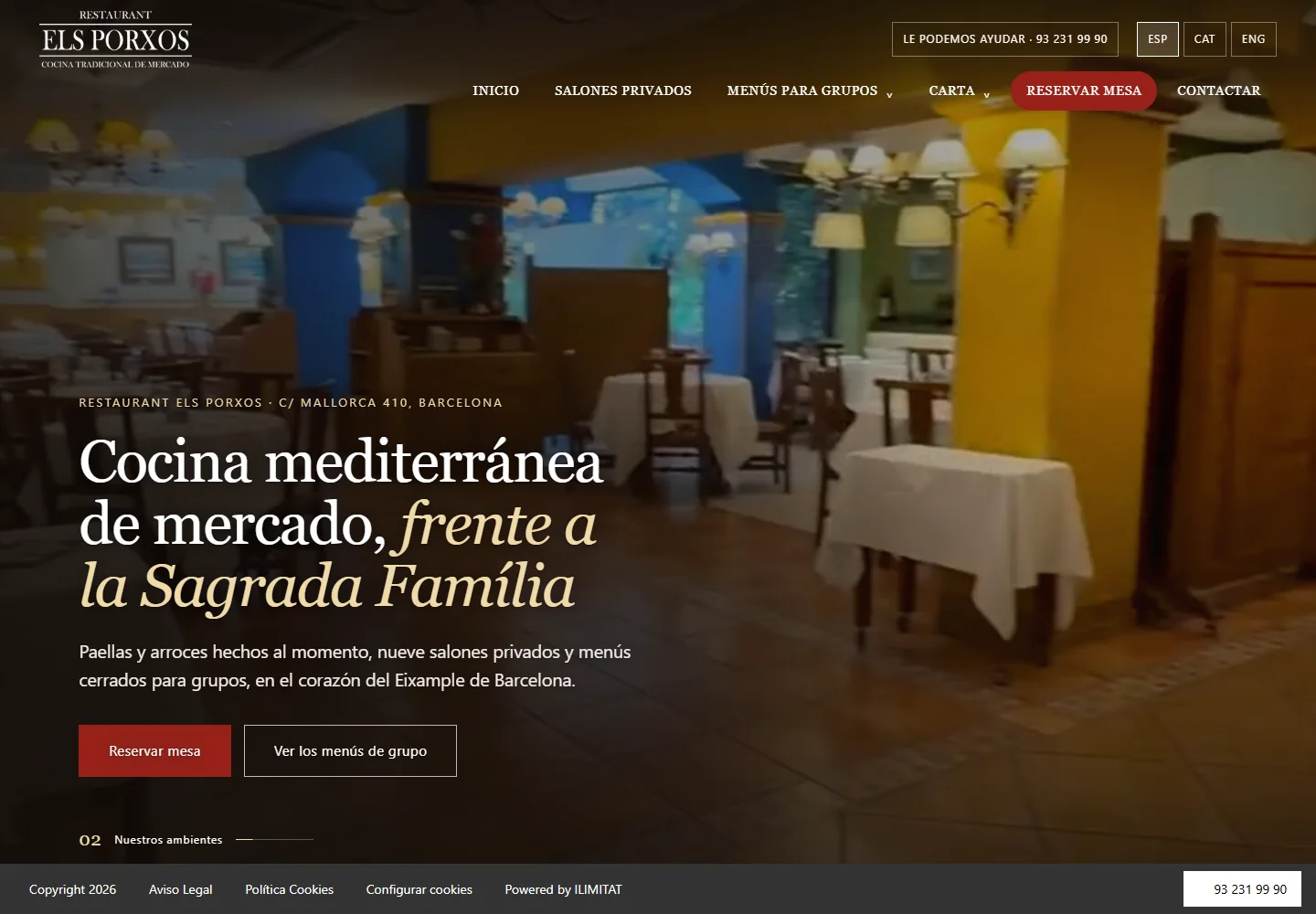 Els Porxos — Restauración