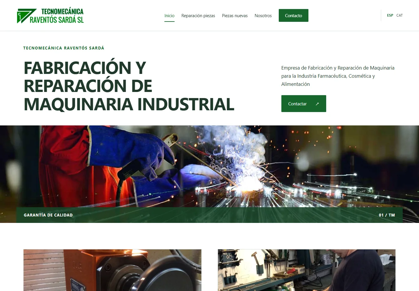 Tecnomecánica Raventós Sardá — Maquinaria y mecanizado